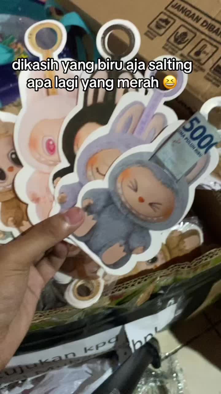 Ready stok Terbatas isi 30 pcs Amplop 3D Karakter Labubu Untuk Imlek Lebaran idul fitri Ampau motif labubu lucu Amplop Viral paper   nivory ampau thr unik