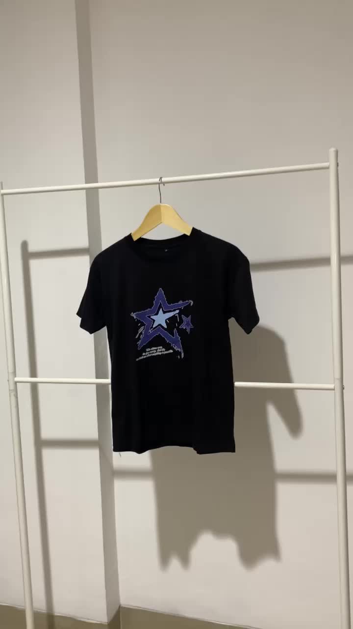 Kaos Semi Katun Reguler Fit - Oversize Bintang Biru Shadow
