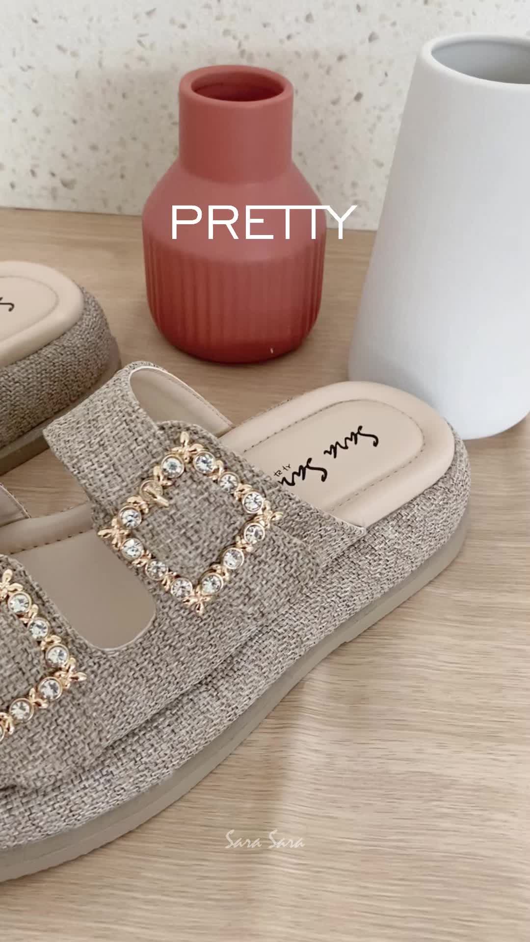 SARA SARA STORE - Sandal Slop Wanita PRETTY | sendal selop perempuan | platform sandals wedges cewek sendal  slop