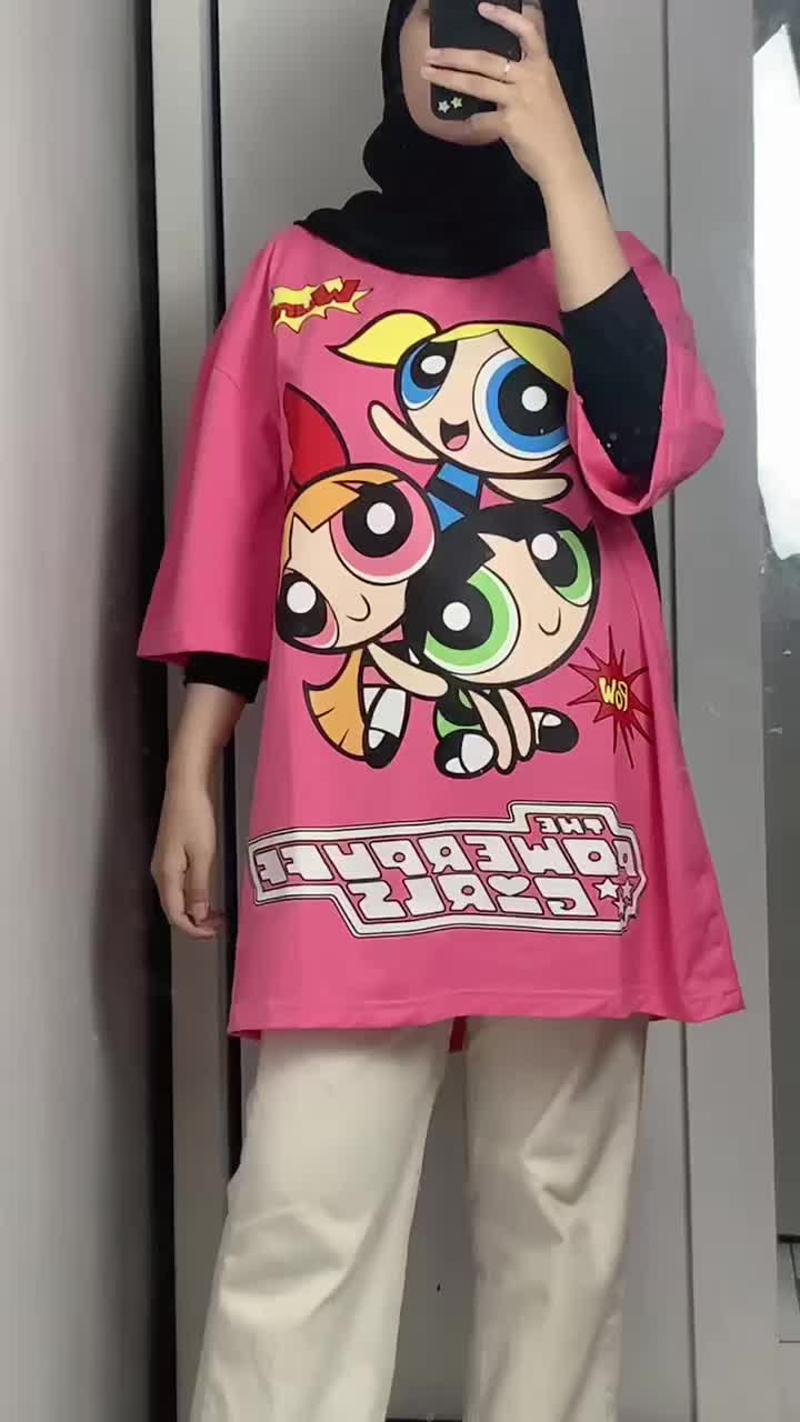 Baju Kaos Wanita Oversize Big Size XXL-XXXL-XXXXL - Katun Motif Atasan Cewek Pendek Dewasa Santai Tee Lengan Oblong Tshirt Jumbo