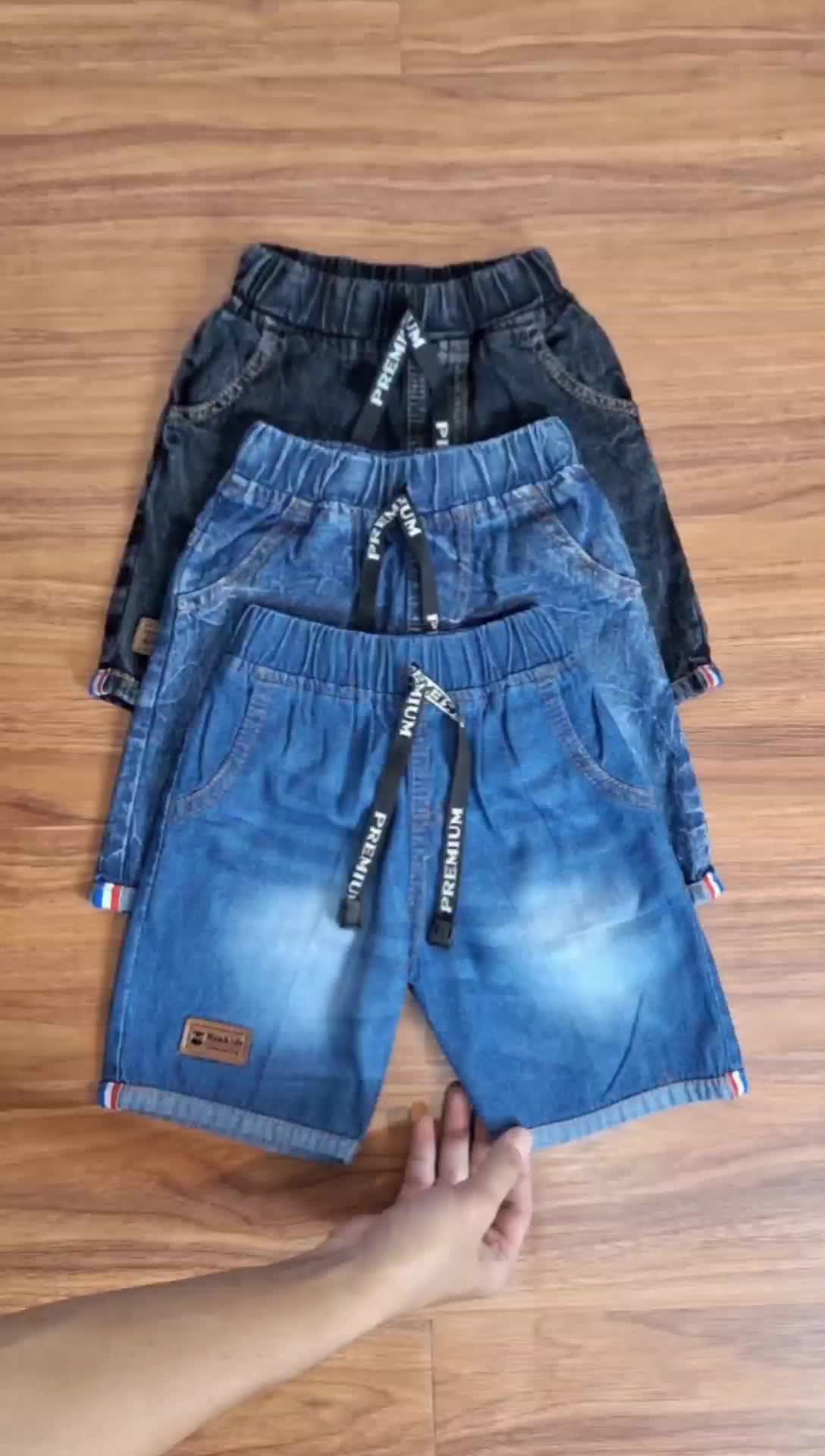 Paket Hemat 2 Pcs Celana Pendek Jeans Anak Laki-laki Celana Pendek Denim Anak Cowok Usia 1 2 3 4 5 6 7 8 9 10 11 Tahun