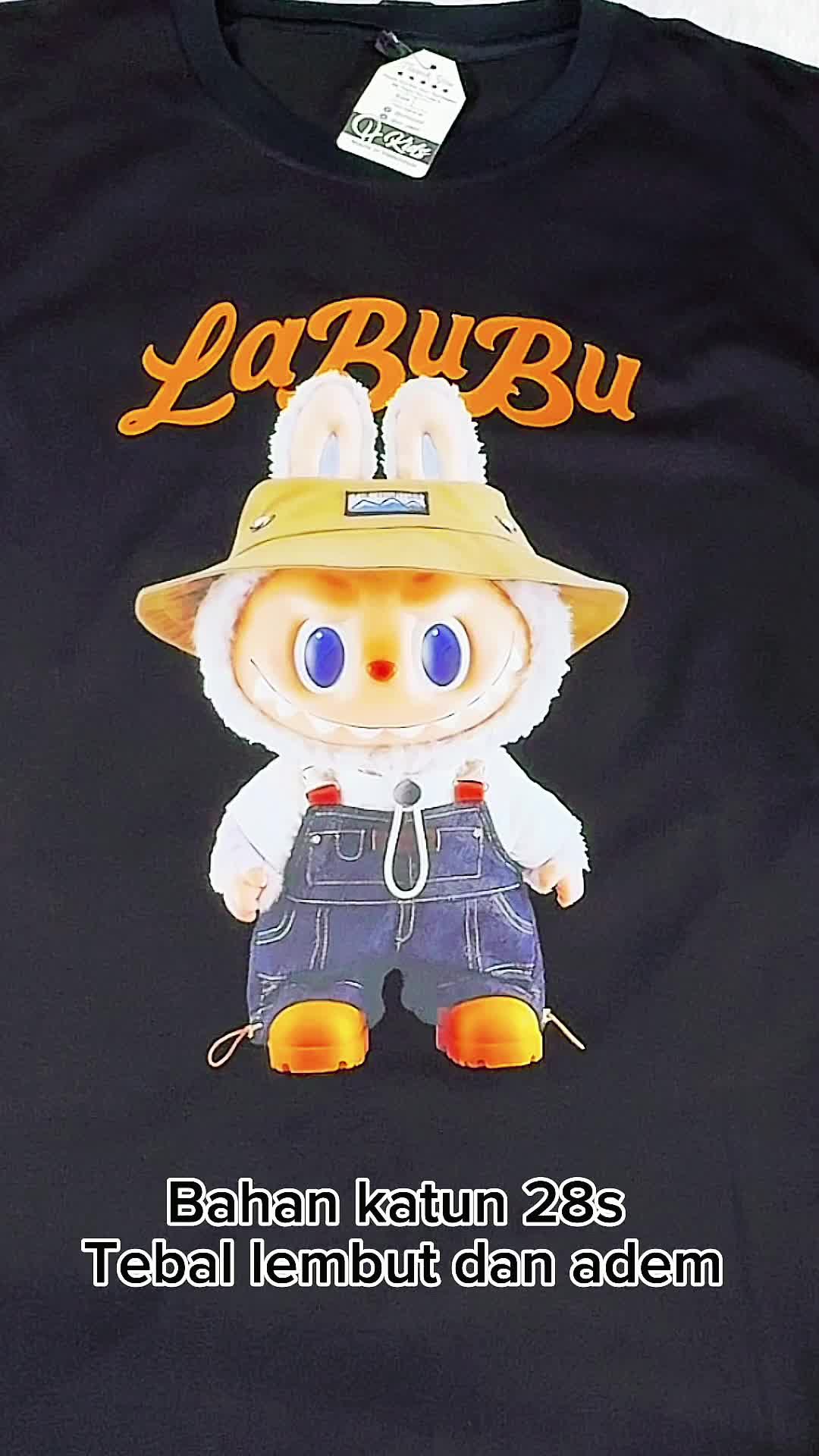 kaos labubu bahan katun tebal lembut dan adem anak-anak sampai dewasa