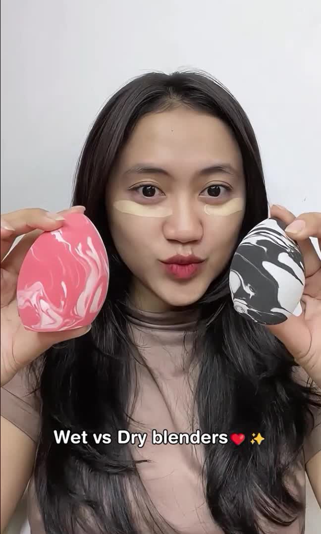 [live]Color Petal -3pcs- Beauty Blender Sponge Spons Make Up 4*6cm Powder Kering Dan Basah Cosmetic Sponge BeautyEgg Puff Set Serbaguna Beli 2 Gratis 1