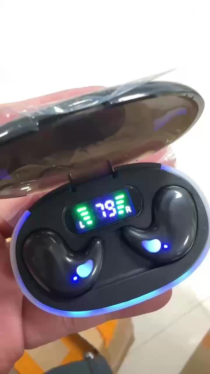 Headphone Nirkabel Sejati X55 dengan Mic Control, Sleep Headset Reduksi Kebisingan & Earphone Anti Air tws