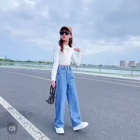 CELANA JEANS KULOT ANAK PEREMPUAN UMUR 6-12 TAHUN