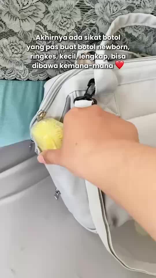 NB sikat+ botol susu  paket cuddlehuddle Sikat Botol Susu Bayi Baru Lahir – Multifungsi & Steril Aman