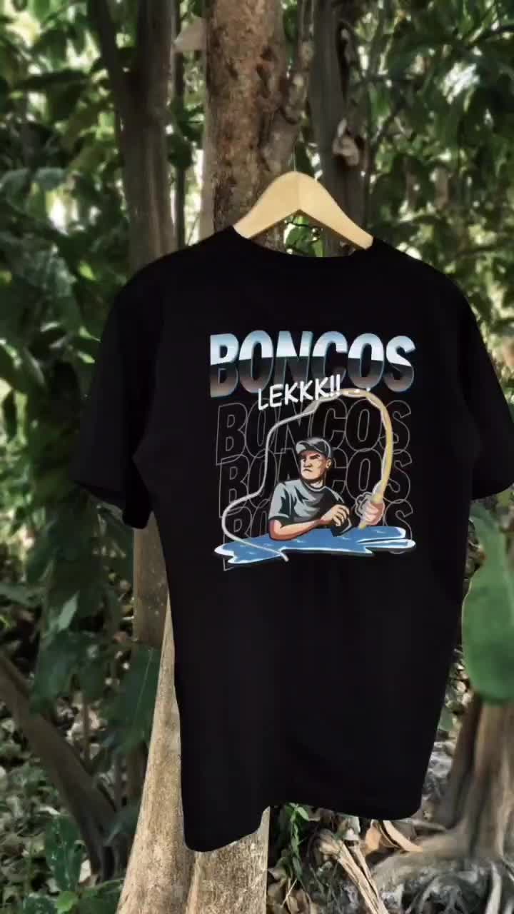 Kaos Mancing Boncos Lek Bahan Katun Combed 30s Baju Mancing Murah Nyaman