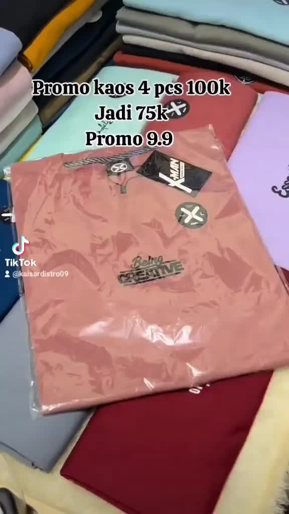 PAKET 4PCS KAOS DISTRO PRIA WANITA LENGAN PENDEK  motif Simpel semi katun 24s Combed Sablon Keren Polos  Baju Oblong Santai Dewasa