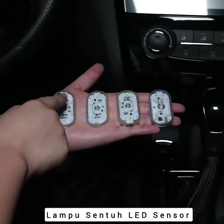 Lampu Sentuh LED Sensor Lampu Interior Mobil Car Tempel Touchscreen USB Charging HM072