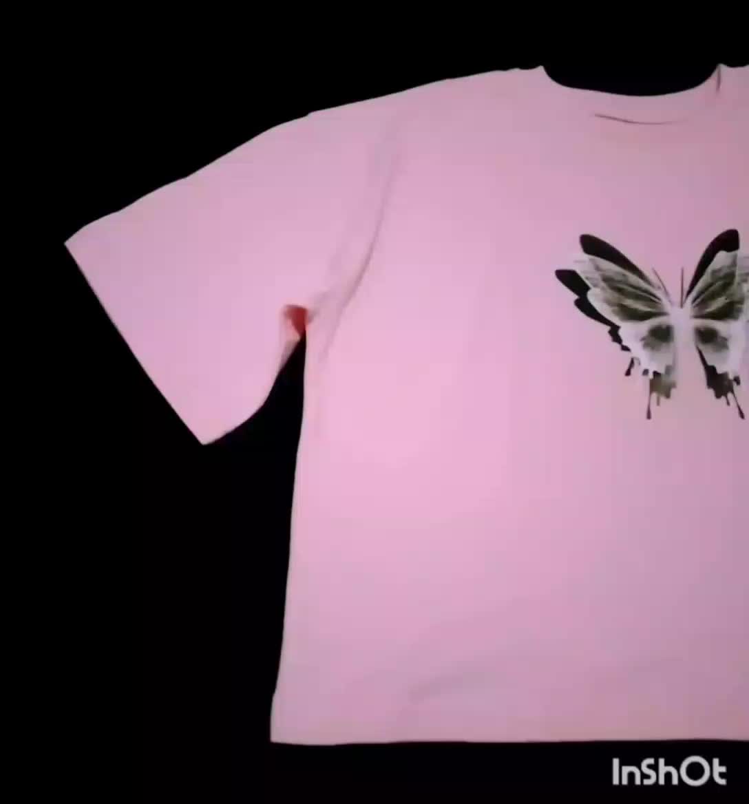 Kaos Krop Anak Perempuan Oversize Lengan Pendek Bergambar Lucu Fashion Pakaian Cewek