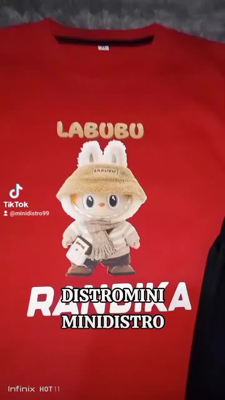 Baju anak STELAN 1-6th LABUBU IMOUT FREE NAMA-KASTEM NAMA Katun Bayi Cowok Parsel Perempuan