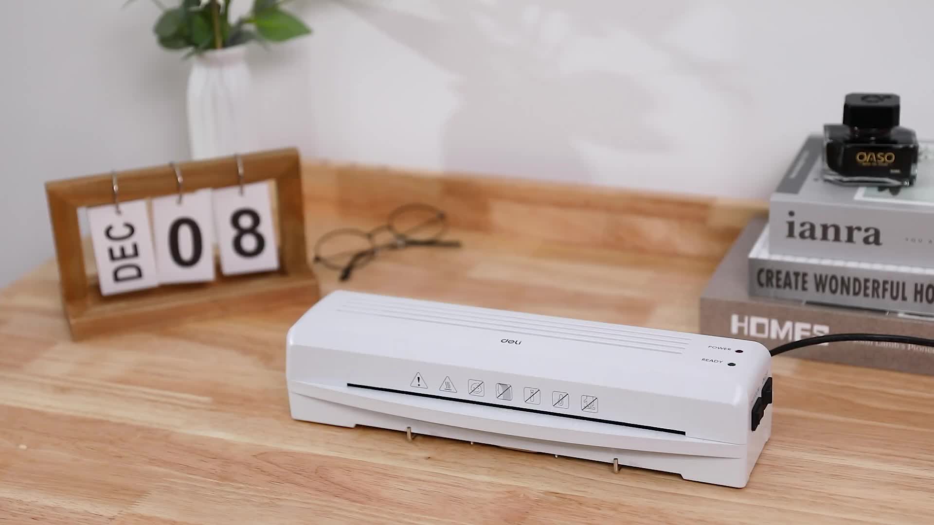 Deli Laminator Mesin Laminating A4 80-125 Mic Laminasi Hot Cold E14378