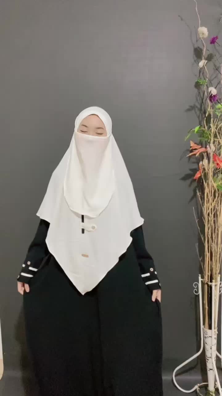 ZARQA   - Shanum Abaya | Dress Gamis Remaja Wanita Muslim Syari Casual Harian Lebaran, Set Hijab Plus Cadar Khimar- gamisabaya Simple Mewah Dewasa Maxi Pesta Ibu Ceruty