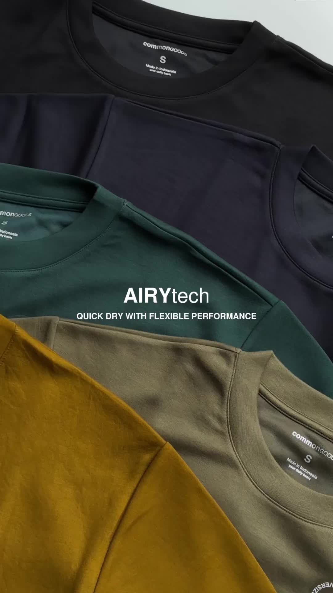 Common Goods Short Sleeve AIRYtech Oversize T-Shirts - Pine Green
