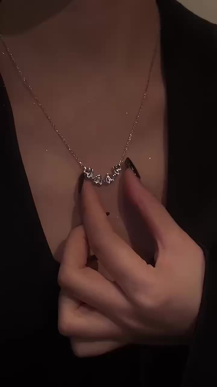 (BEBAS BELI 2 DAPAT BONUS) JOY K05 - Kalung Wanita Rantai Gold Clover Crystal Love Titanium Magnet 2in1 Anti Karat Gift