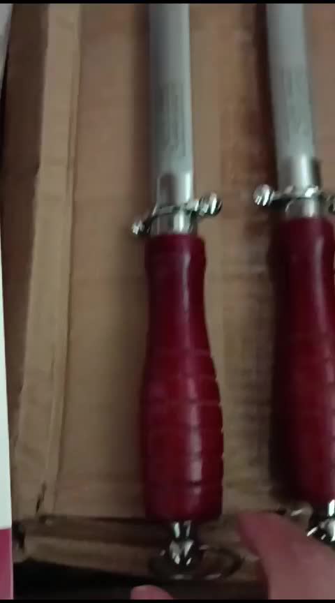 Stik Asahan Alat Asah Pisau Besi Baja Sharpening Steel 12 Inc Hamdle Kayu