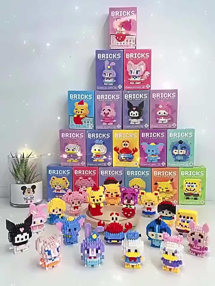 NANO BLOCK Mainan Edukasi Balok Susun Karakter Kartun Building Bricks
