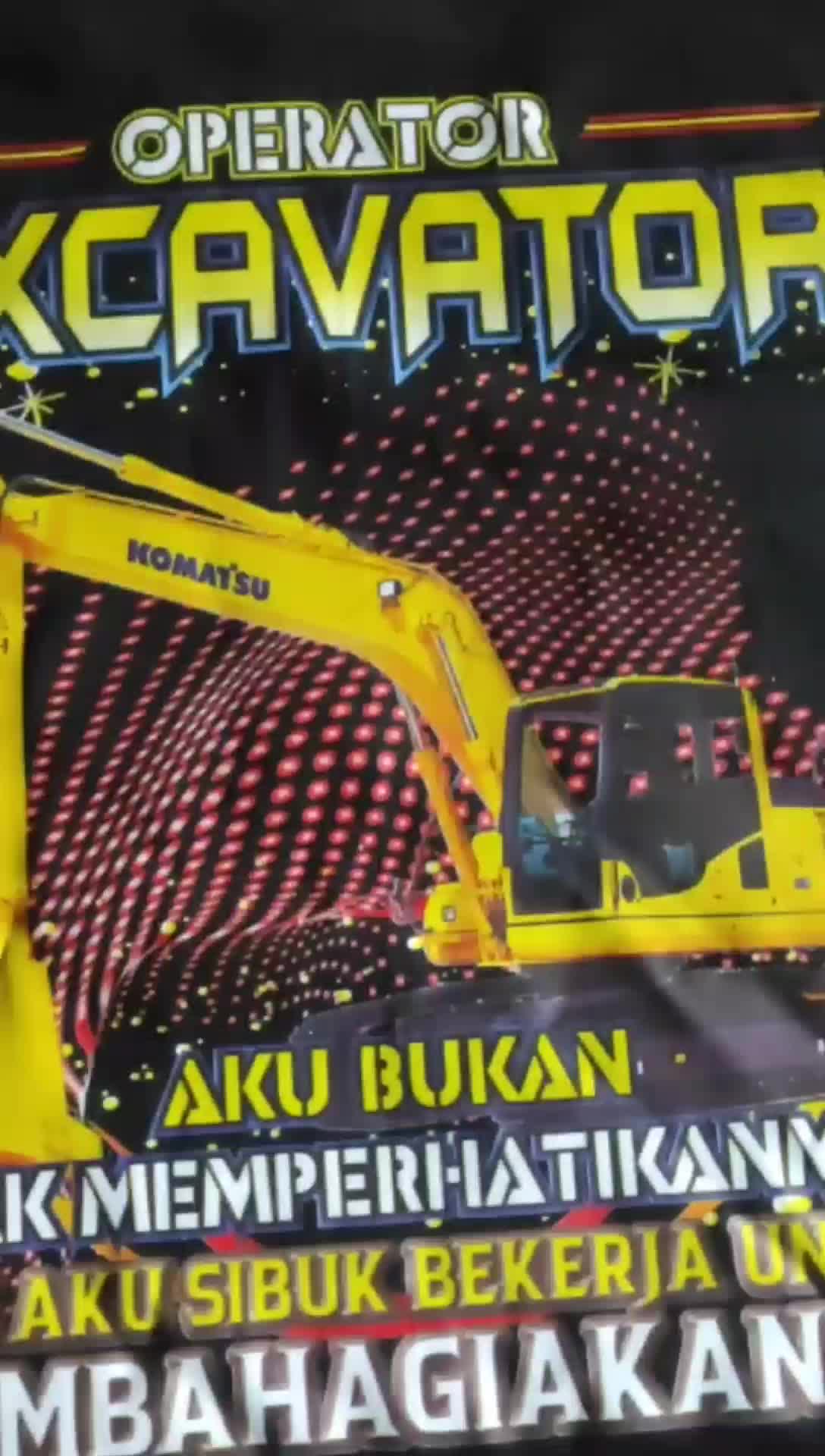 KAOS OPERATOR EXCAVATOR / DRIVER / SOPIR / KOMATSU / harga murah Katun Combed
