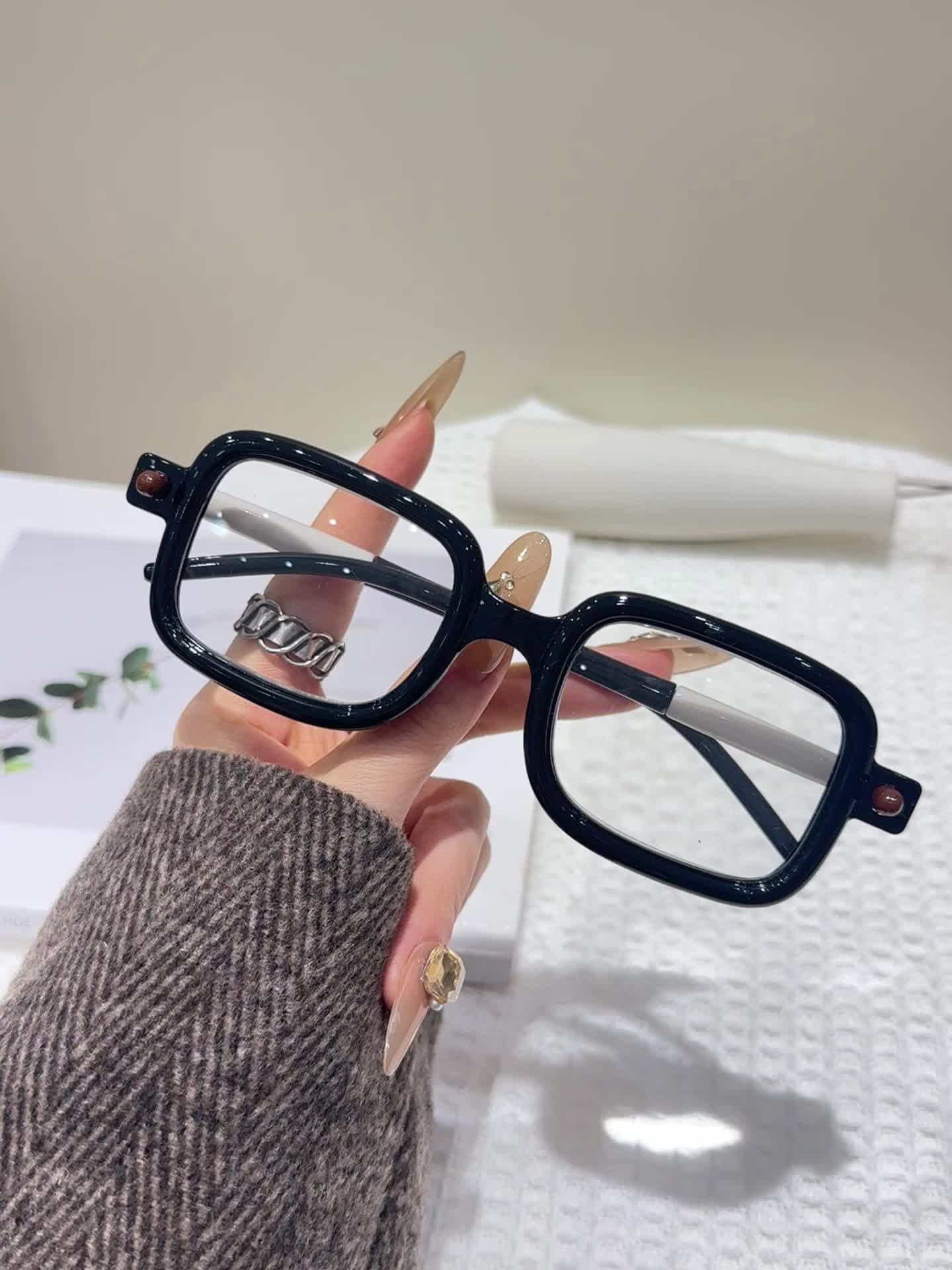 【On Sale】 Kacamata Baca resep kelas atas buatan tangan baru untuk pria dan wanita dengan kacamata Baca bingkai besar lensa definisi tinggi anti-biru yang sama