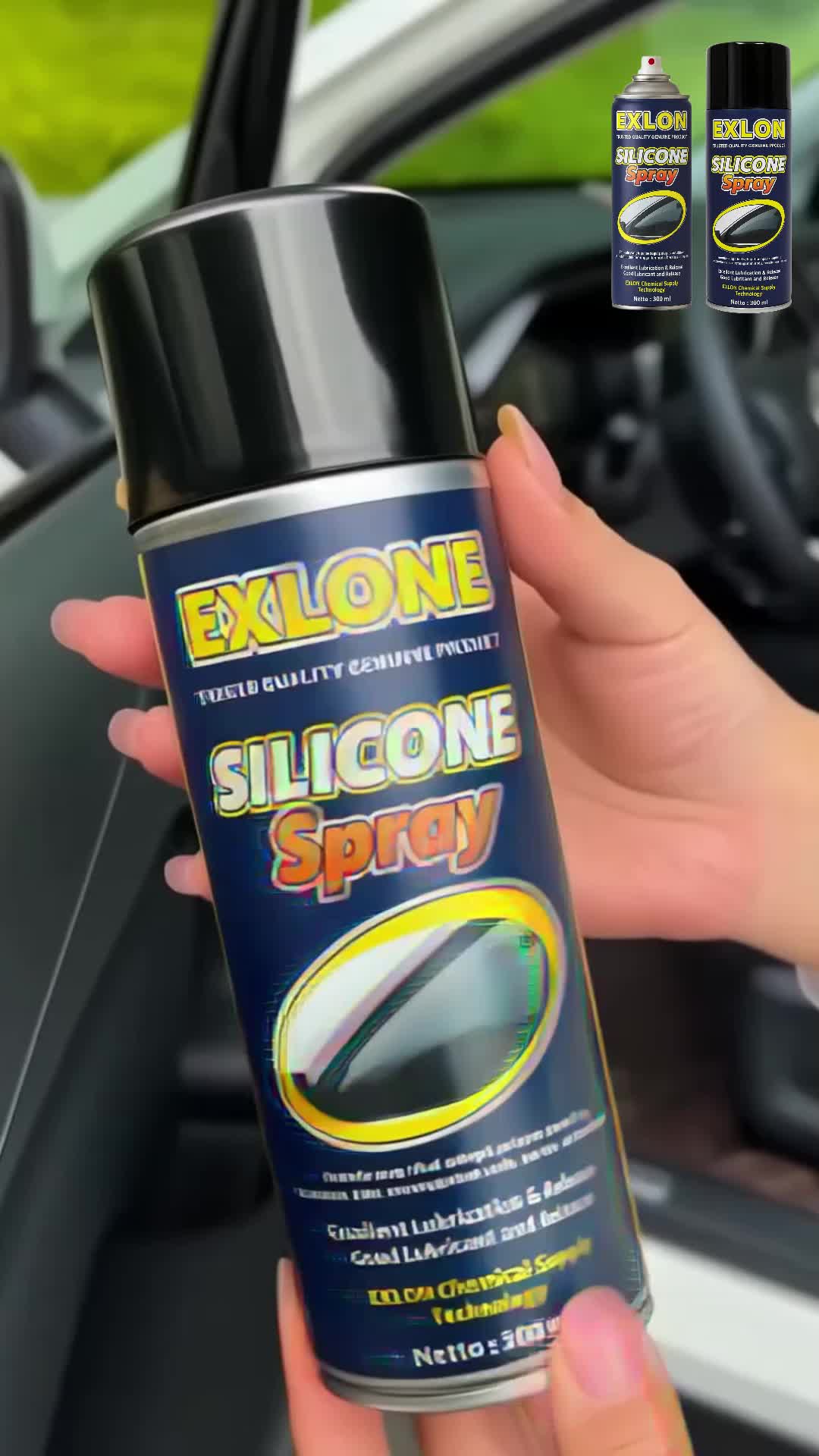 Exlon-Silicon Spray 300ML (Melindungi & melicinkan permukaan karet, plastik, dan logam)
