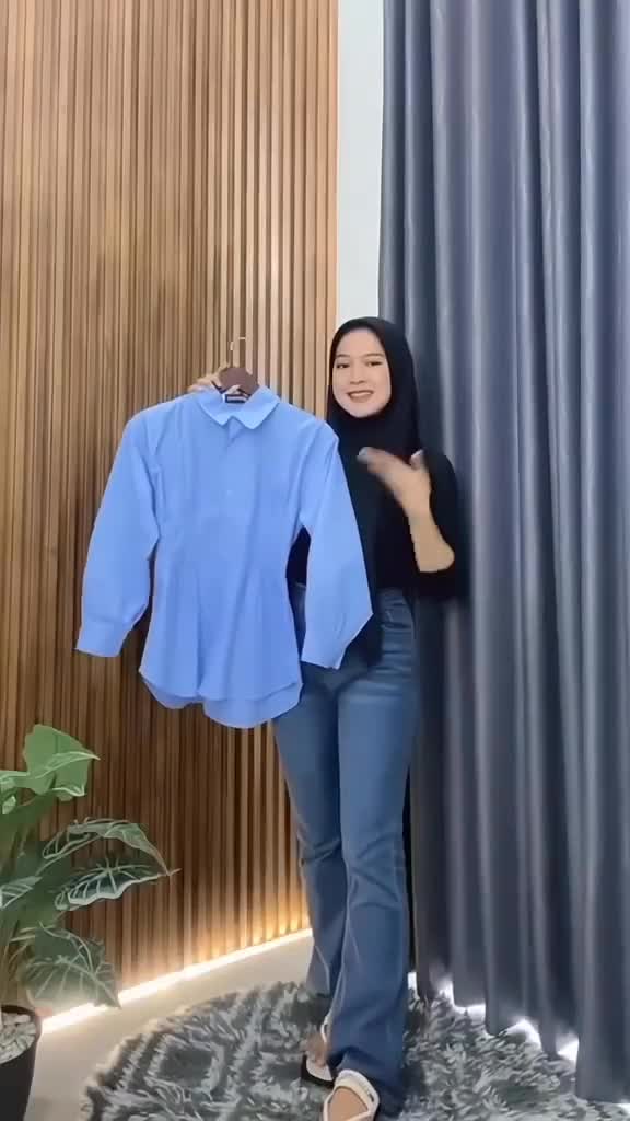 Luna Top Long Slevee Atasan Wanita Katun Linen Premium Baju Cewek  Dewasa Nyaman