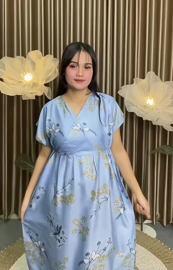 Daster Kimono Jumbo Rayon Busui friendly Bumil Kancing Dress Etalase 1