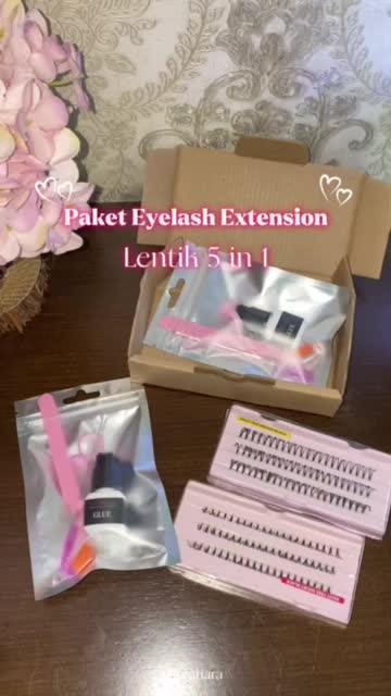 Paket Lentik Eyelash Extension 5in1 Knot Free Extra Lentik / Paket Bulumata Lentik