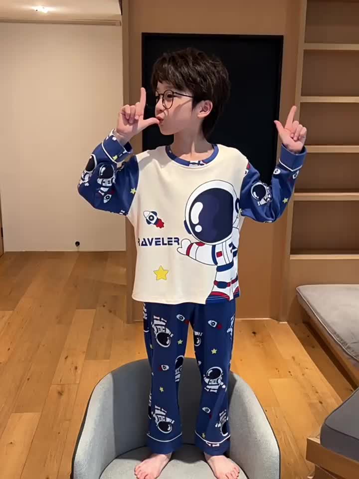 Piyama Anak Import Lucu Karakter  Cinnamon Roll baju tidur lengan panjang perempuan Setelan Celana Fashion