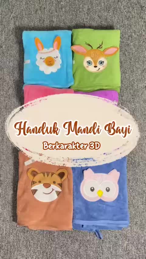 Handuk Mandi Anak Handuk Karakter Anak Bayi Handuk Bayi Baru Lahir Perlengkapan Mandi Bayi Handuk Microfiber Premium HB-510