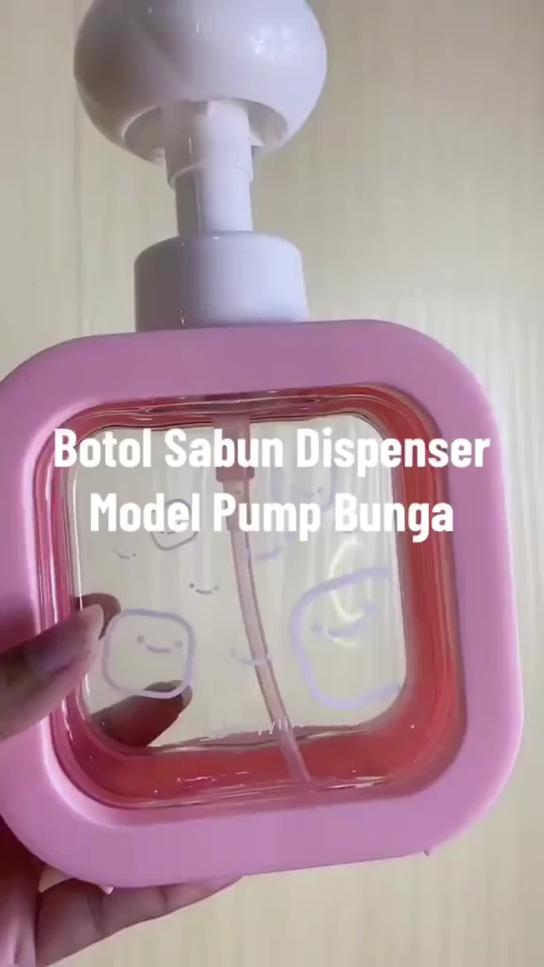 Hayylife Botol Sabun Dispenser Foam Model Pump Motif Bunga Kapasitas 500 ML Aesthetic HL-AGB960