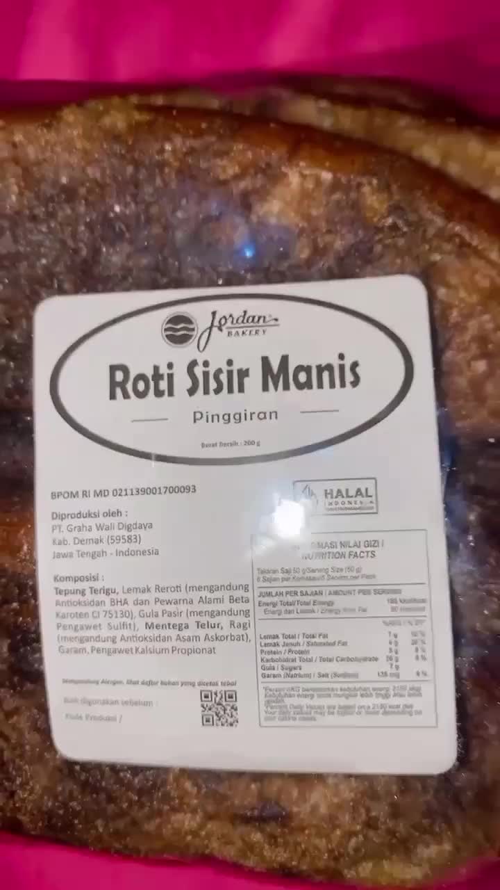 roti sisir jordan pinggiran varian original Manis Bakery Mentega Coklat