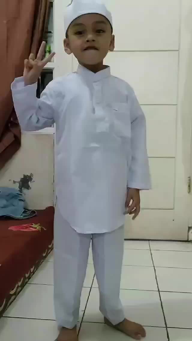 setelan koko anak laki-laki Muslim Katun Panjang Gamis Baju