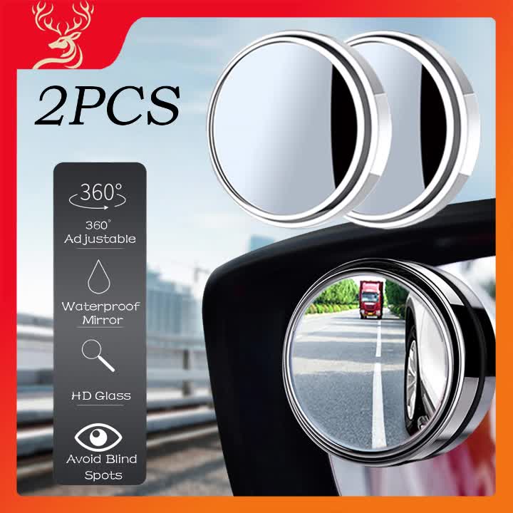 Spion Blind Spot 2 PCS 360 ° Dapat Diputar Disesuaikan Sisi Blind Spot Kaca Spion Mobil Motor Blind Spot Mirror