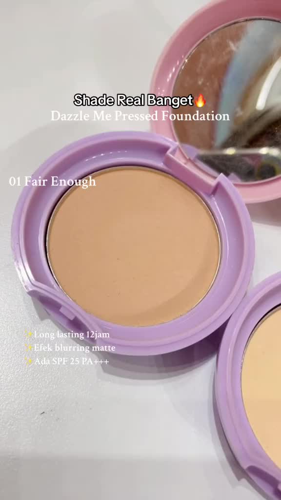 FEMME || [READY NEW SHADE] DAZZLE ME Muse Pressed Foundation | Long Lasting Filter Like Blurring Matte Compact Powder Oil-control Bedak Padat Wajah