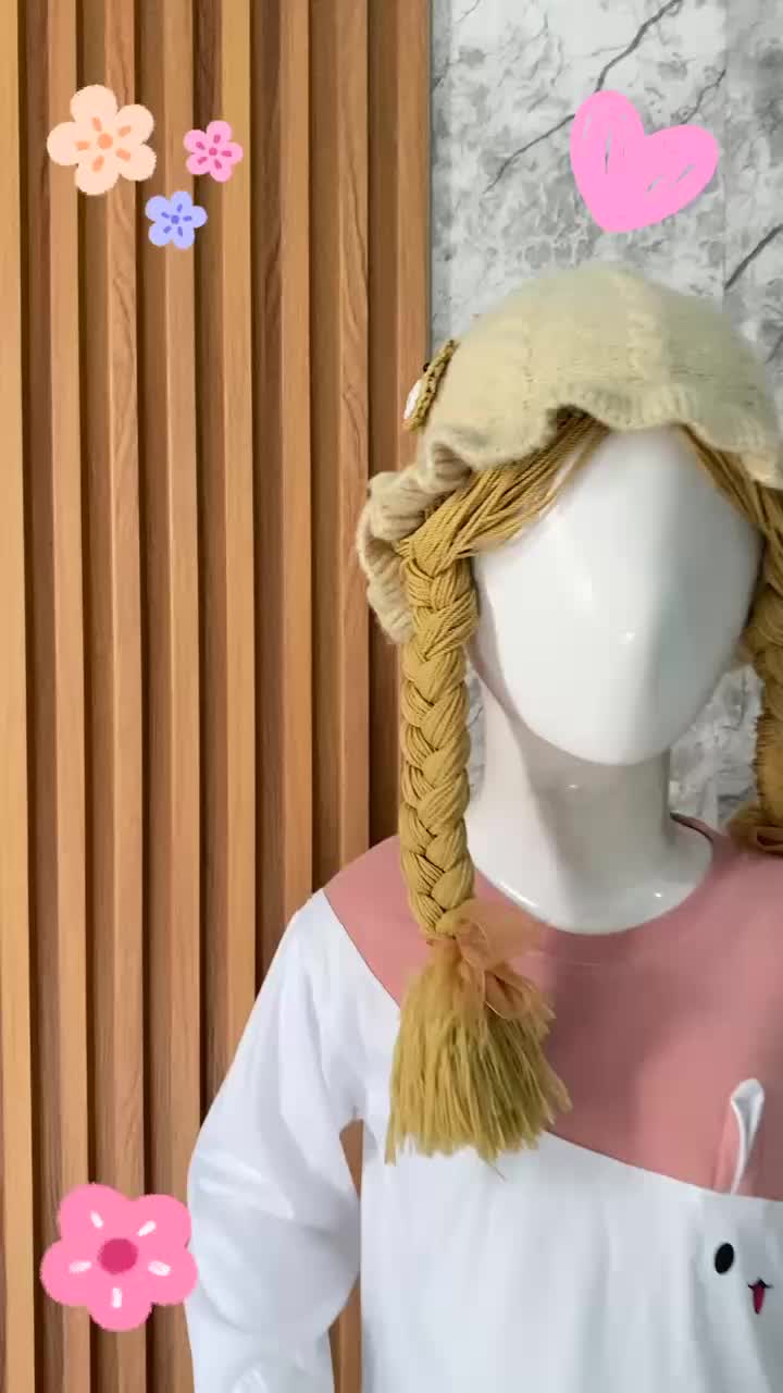 Setelan baju tangan panjang model kerah dan celana kulot usia 3-12 tahun Fashion