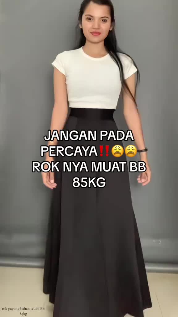 ROK JODA PAYUNG SCUBA JUMBO / ROK WANITA MAYUNG / ROK SCUBA PANJANG