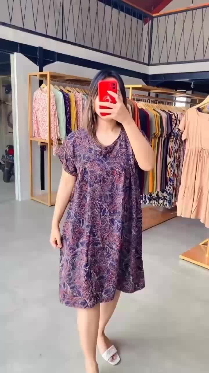 Daster Sambung Rayon Adem untuk Harian Tidak Mudah Gerah & Bau Cocok Semua Musim Motif Busui Kekinian Nyaman Fleksibel  Wanita Dewasa Tidur Dress Kancing Bumil Panjang