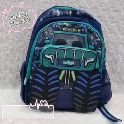 Tas Ransel Motif Mobil Truck / Backpack School Mobil /  Tas Sekolah Mobil Anak Laki-Laki Boy size TK