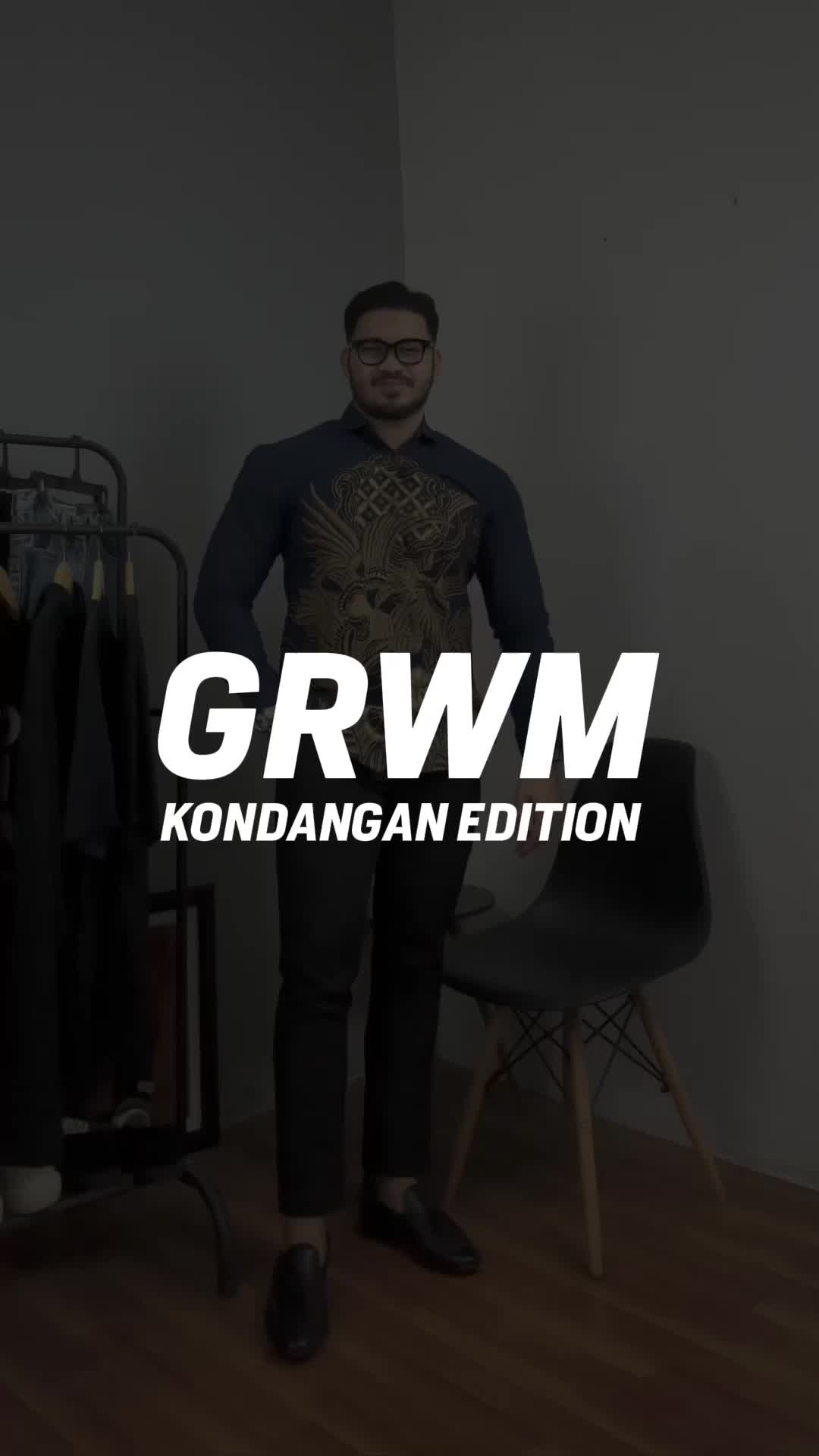 Batik Handara - Gideon Navy Kemeja Pria Furing Erro