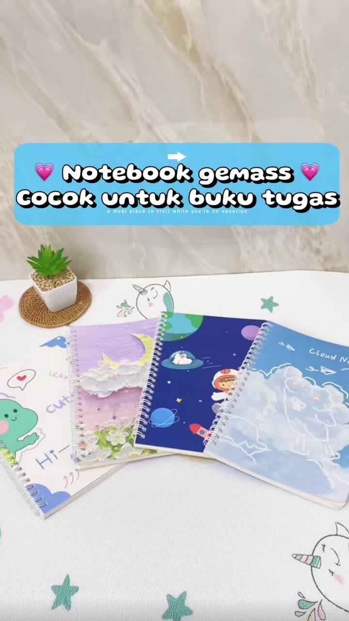[READY] Aimilo Buku Diary Aesthetic Notebook A5 Buku Jurnal Buku Catatan Buku Note Stiker Buku Tulis Aesthetic Sekolah Stationary