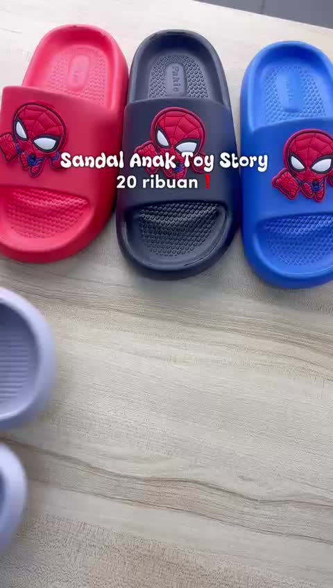 Sendal Slipper Selop Anak Laki-Laki Spiderman Anti Licin Non Slipb Sandal Main Anak Laki-Laki