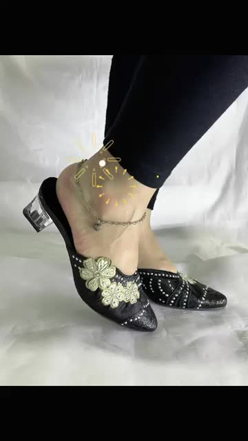 Sandal Pesta Hak Kaca DMN-03 sandal Heels Tinggi 5 cm Size 37-41 COD Sendal Wanita High Karet Shoes graduation