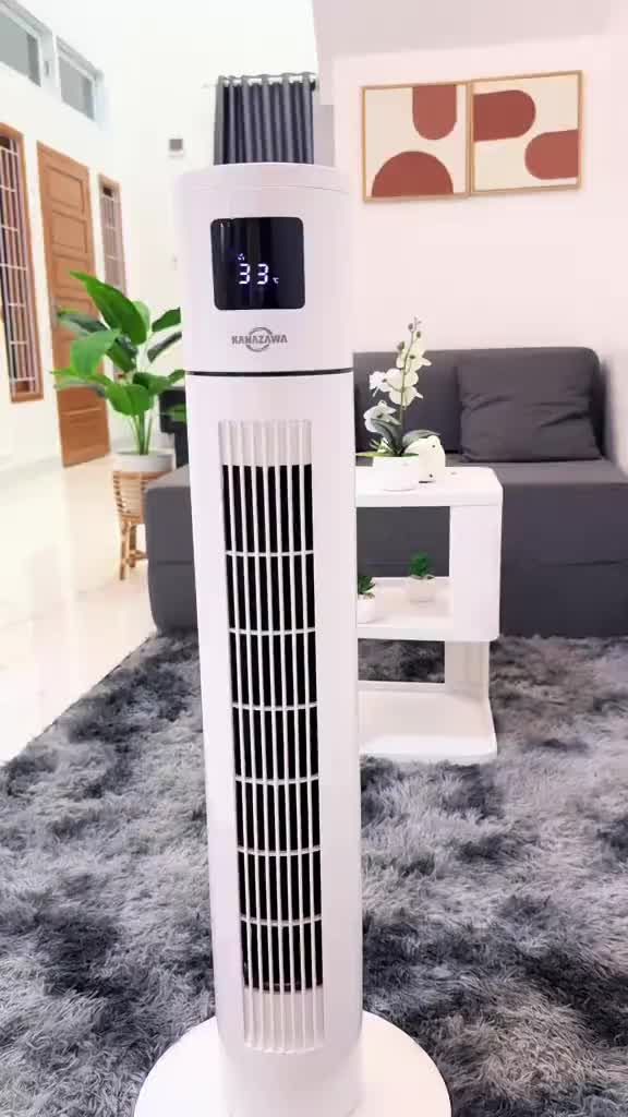 Kipas Menara Kendali Jarak Jauh KANAZAWA, Osilasi 120°, Tampilan LED, Kipas menara kelas atas