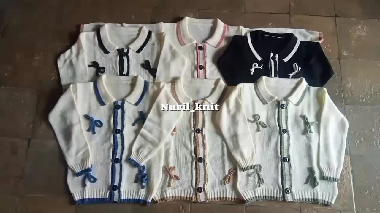 Tica Sweater Cardy Rajut Anak - Sweater Rajut Anak - Cardigan Rajut Anak Perempuan - Sweater Rajut Anak 2-12 Tahun