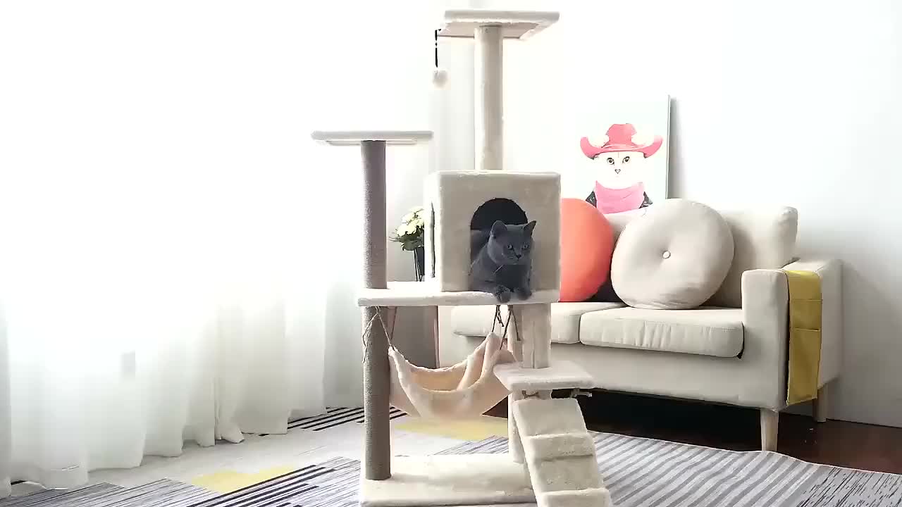 Pohon Kucing Cat Tower Premium Rumah Kucing Cat Condo Mainan Rumah Kucing Cat Rumah Villa Kandang Kucing Large rumah  kucing rak  tempat