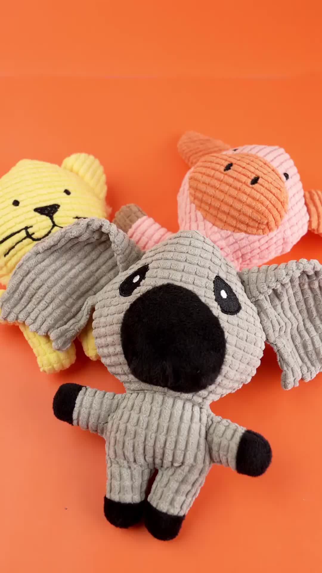 Hobilic Mainan Boneka Gigitan Anjing Bunyi Bentuk Kartun Hewan Bahan Plush Premium