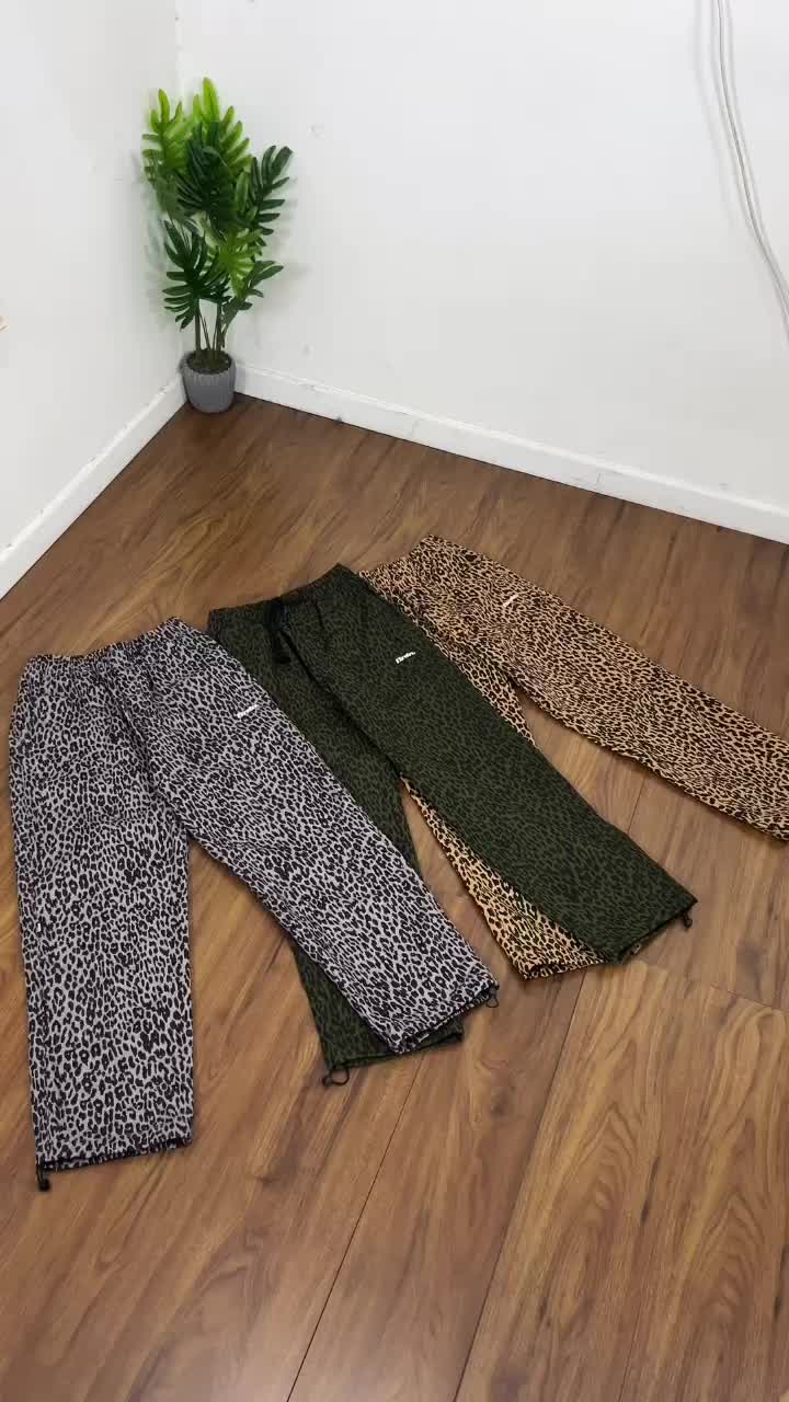 NRDN Clothing Celana Panjang BRIM LEOPARD BAGGY PANTS Bordir Kantong Twill Jogger Casual
