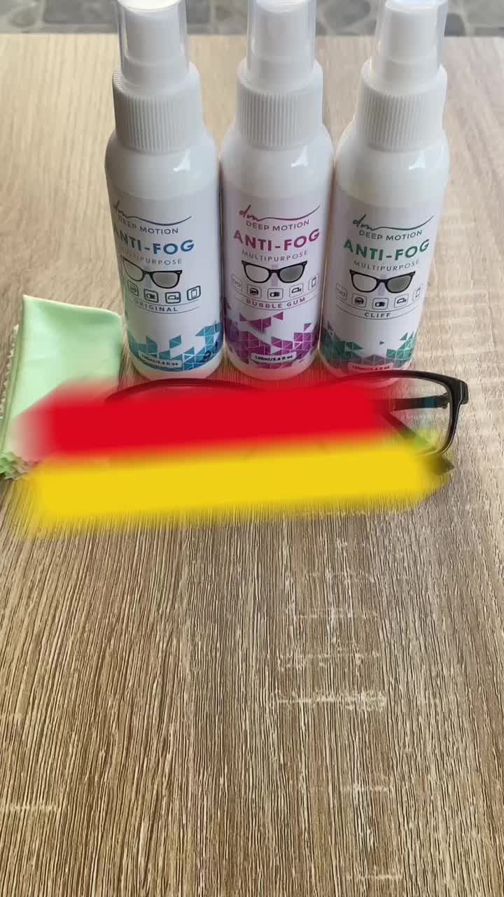 Cairan Anti Fog Atasi Embun Kabut & Bersihkan Noda Kacamata 100ml By Deep Motion Kaca Glasses