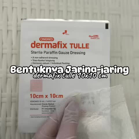 Perban Jaring Dermafix Tulle 10 x 10 cm untuk Luka - Harga Per LEMBAR