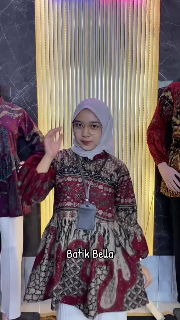 Blouse KARTINI MERAH MARRON Blouse Batik Atasan Wanita Outfit Kerja